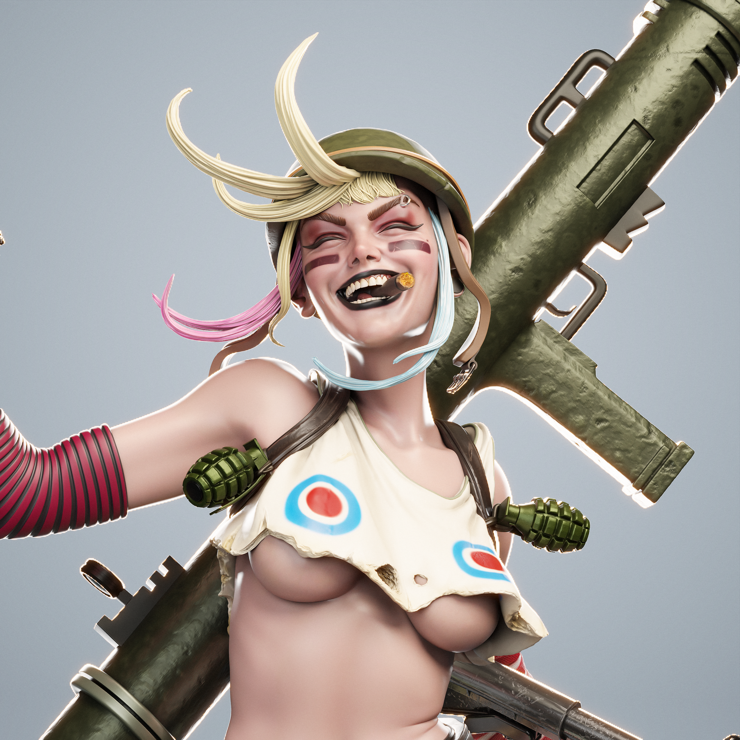 Rebel Punk Tank Statue