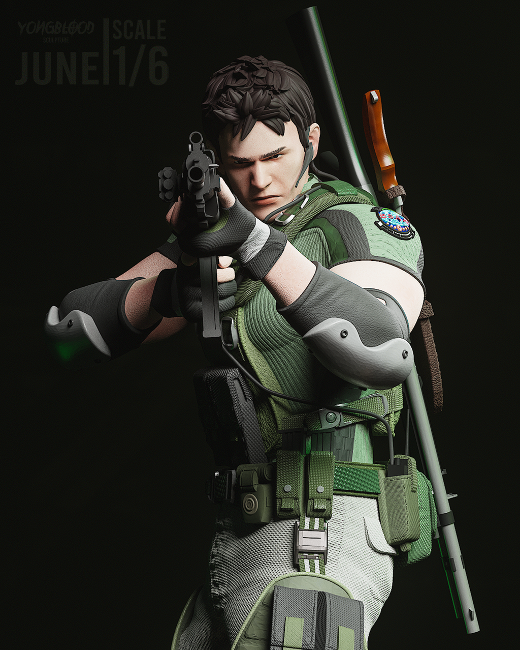 Chris Redfield R.E. Statue