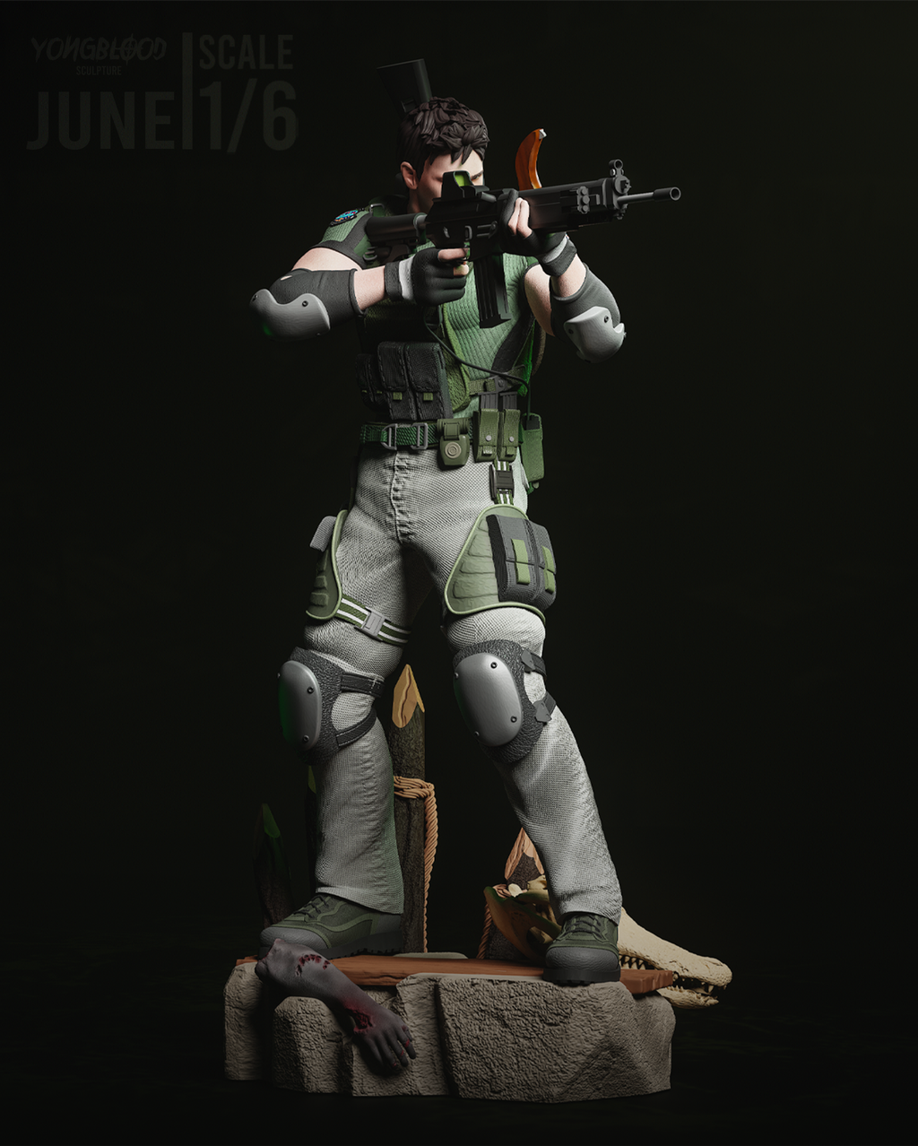 Chris Redfield R.E. Statue