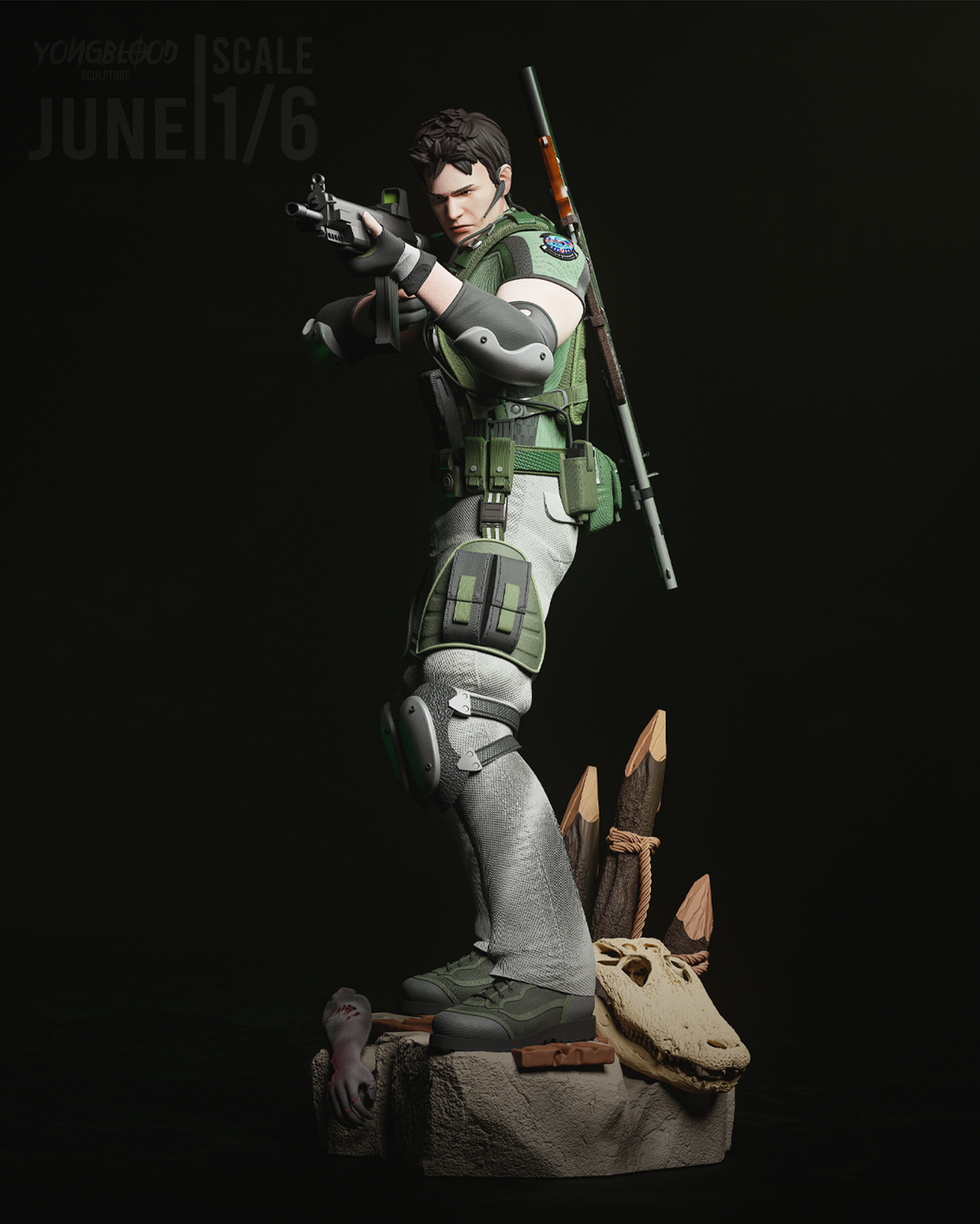 Chris Redfield R.E. Statue