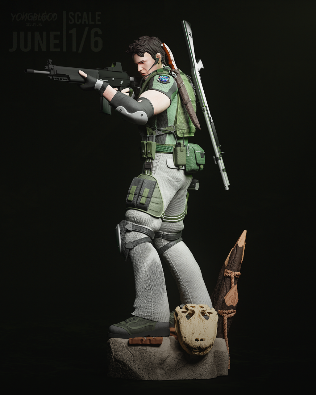 Chris Redfield R.E. Statue
