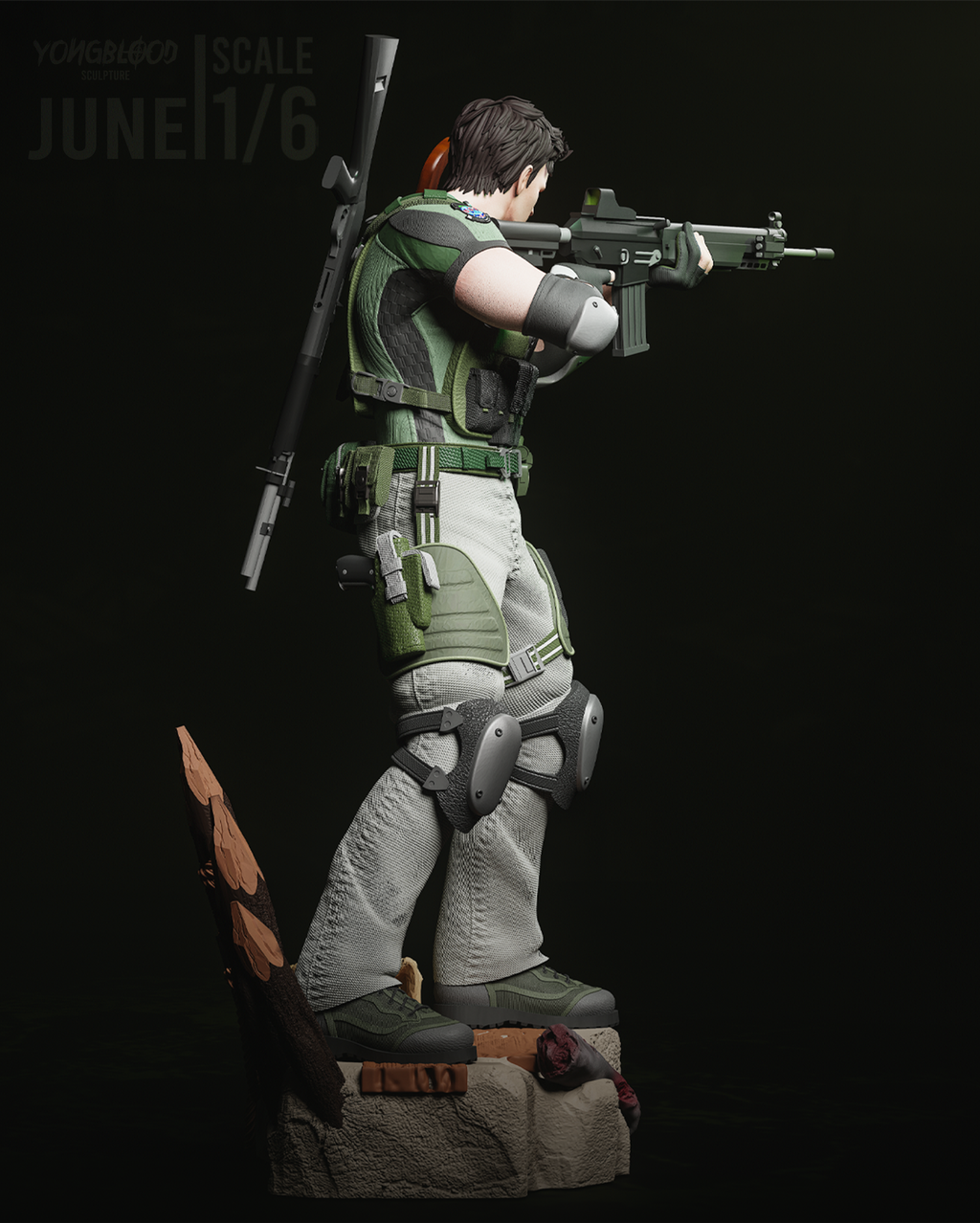 Chris Redfield R.E. Statue