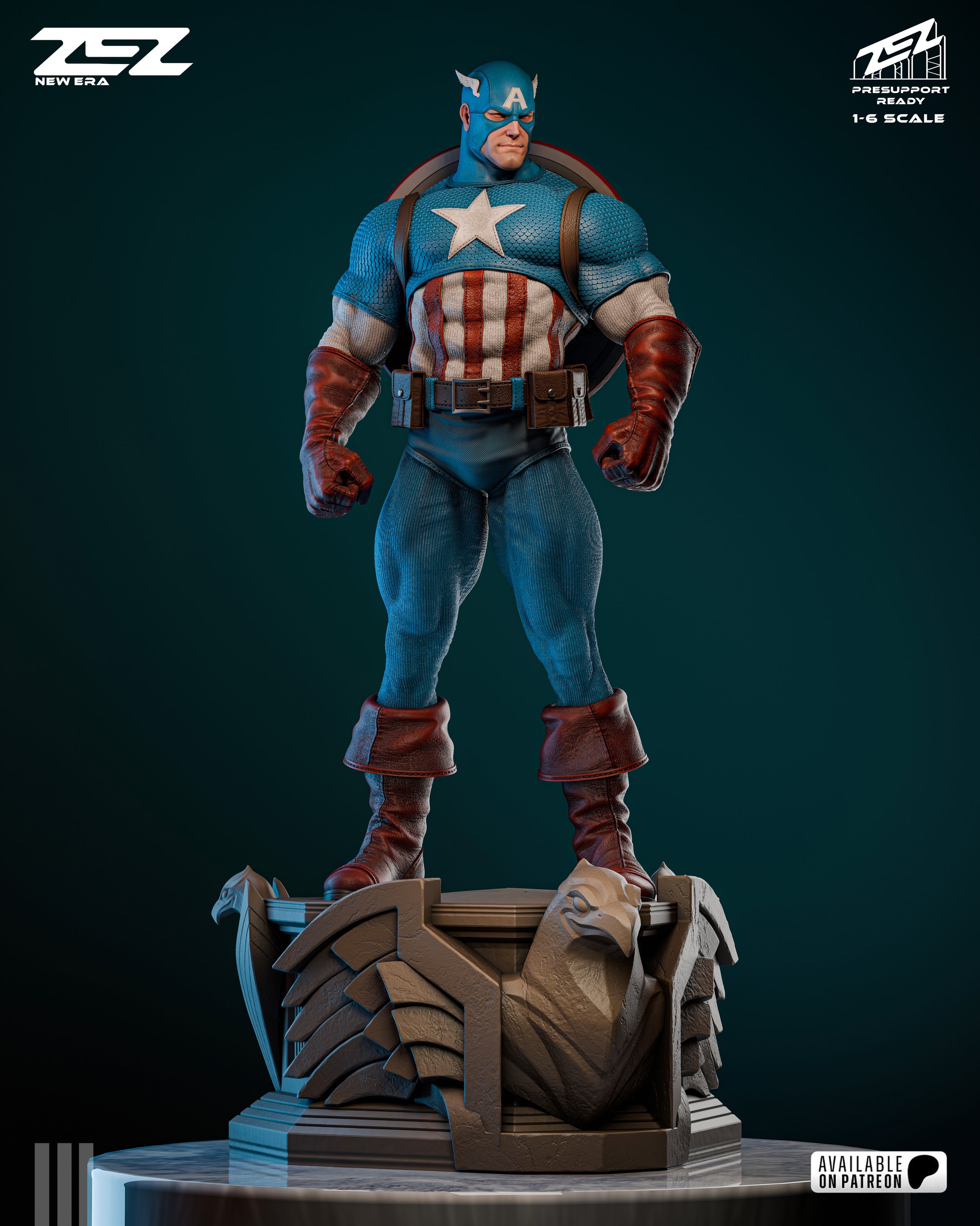 Patriotic Shield Hero Statue