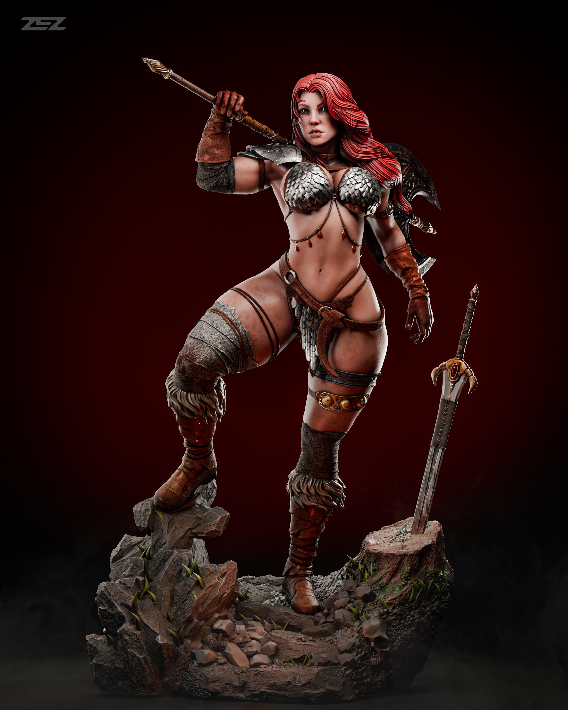 Red Sonja Statue