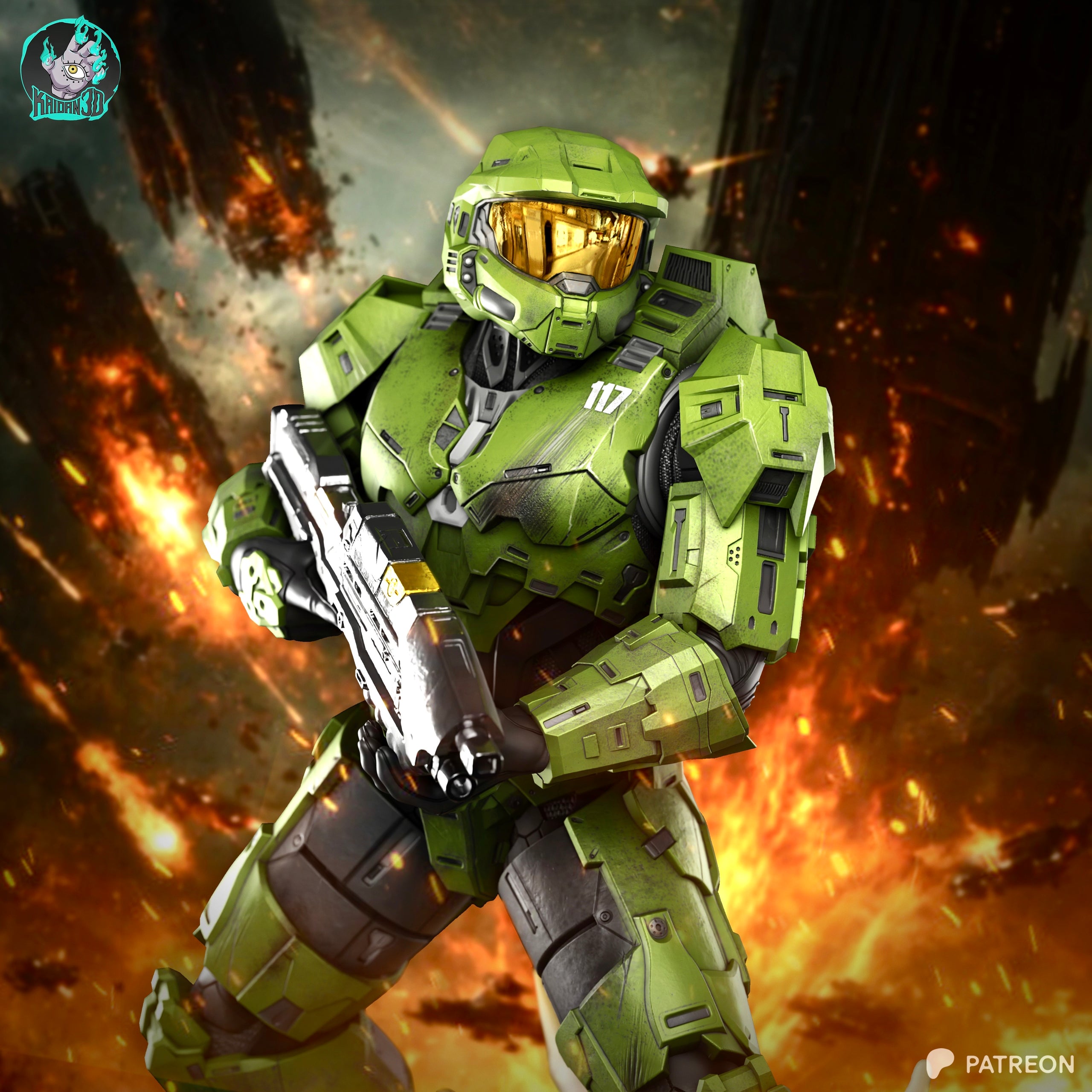 Spartan Super Soldier Statue