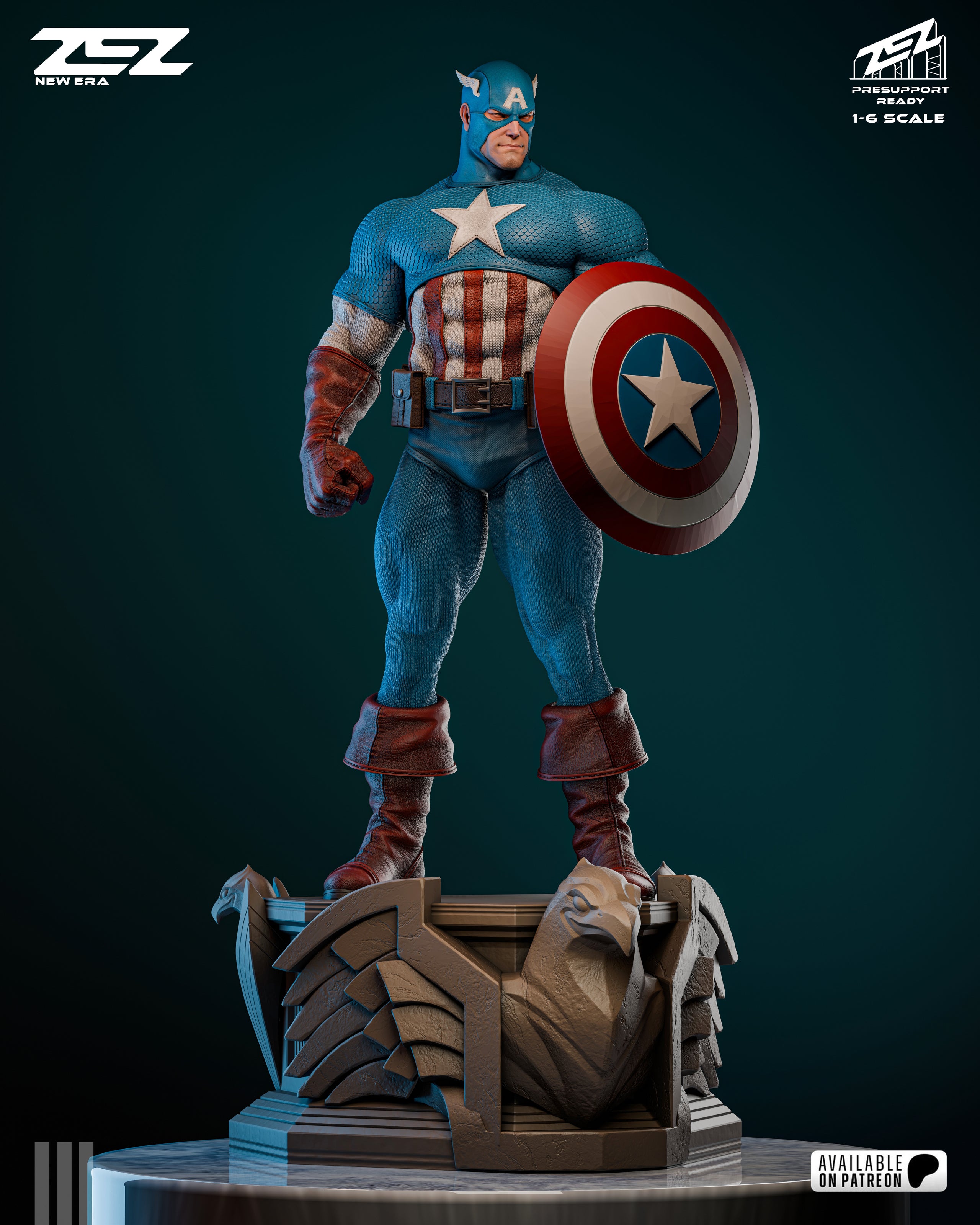 Patriotic Shield Hero Statue