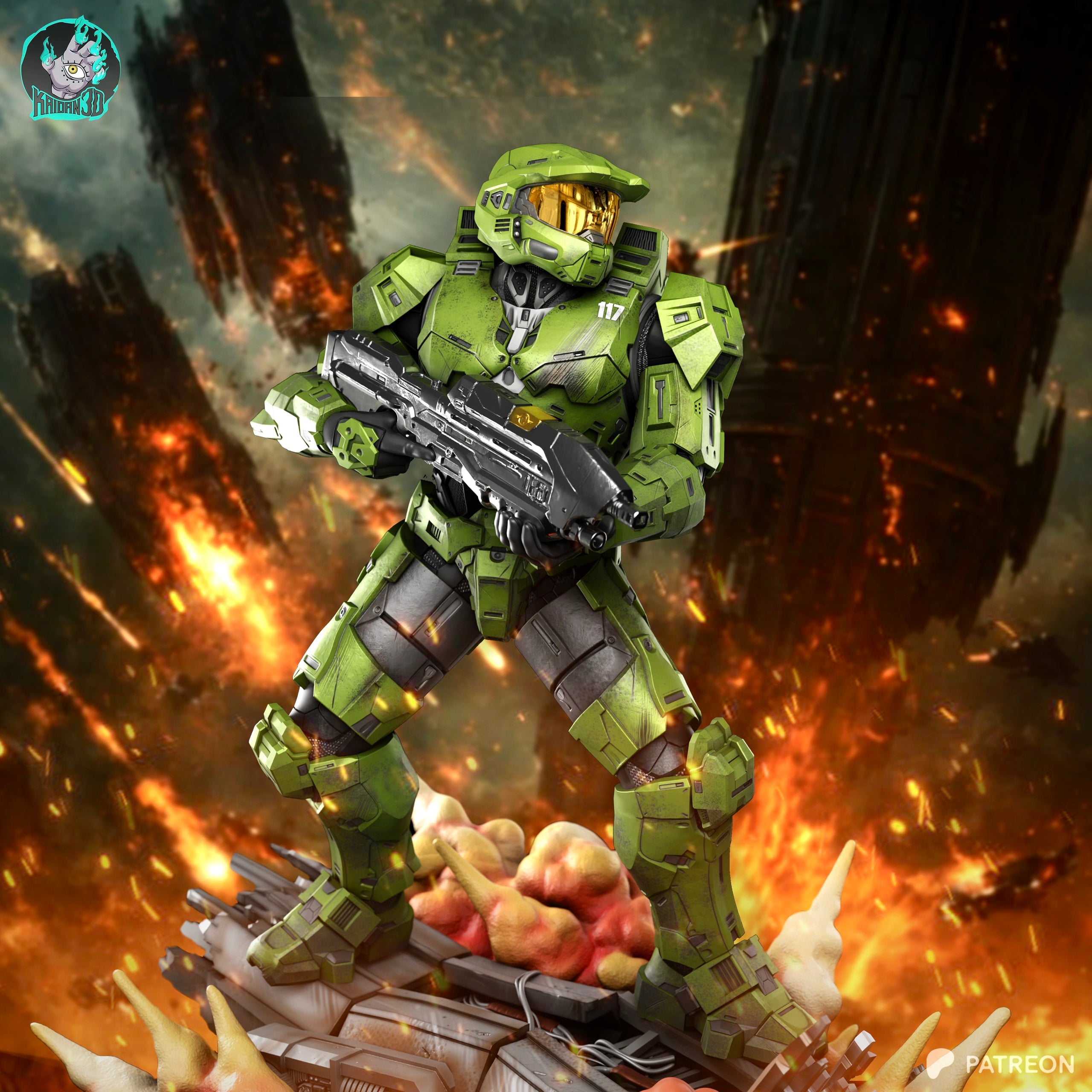 Spartan Super Soldier Statue