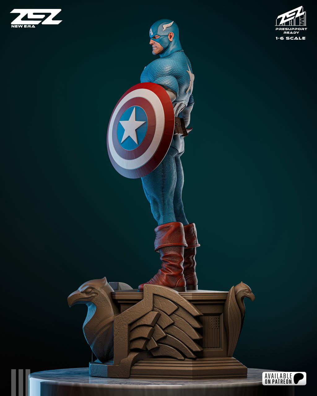 Patriotic Shield Hero Statue