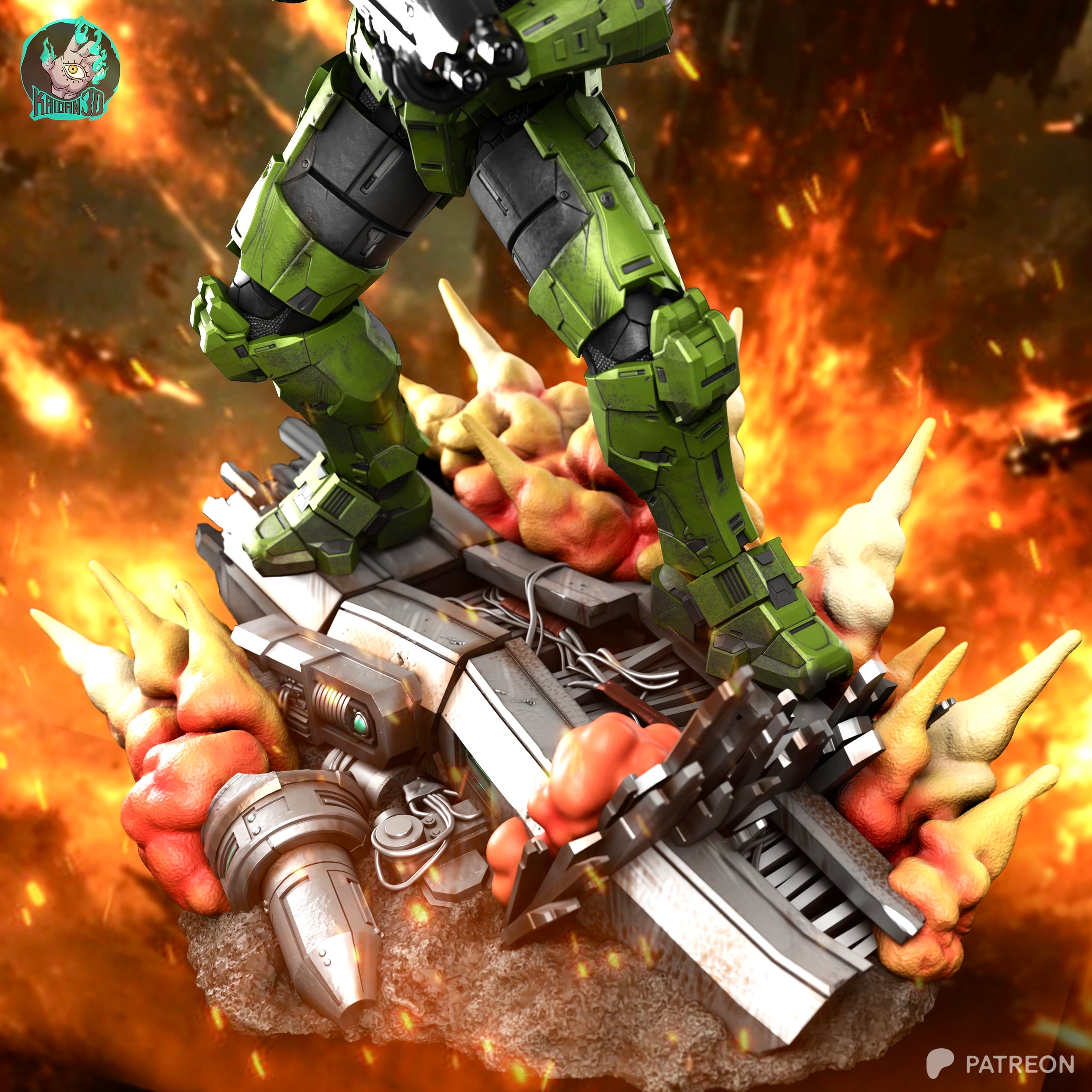Spartan Super Soldier Statue