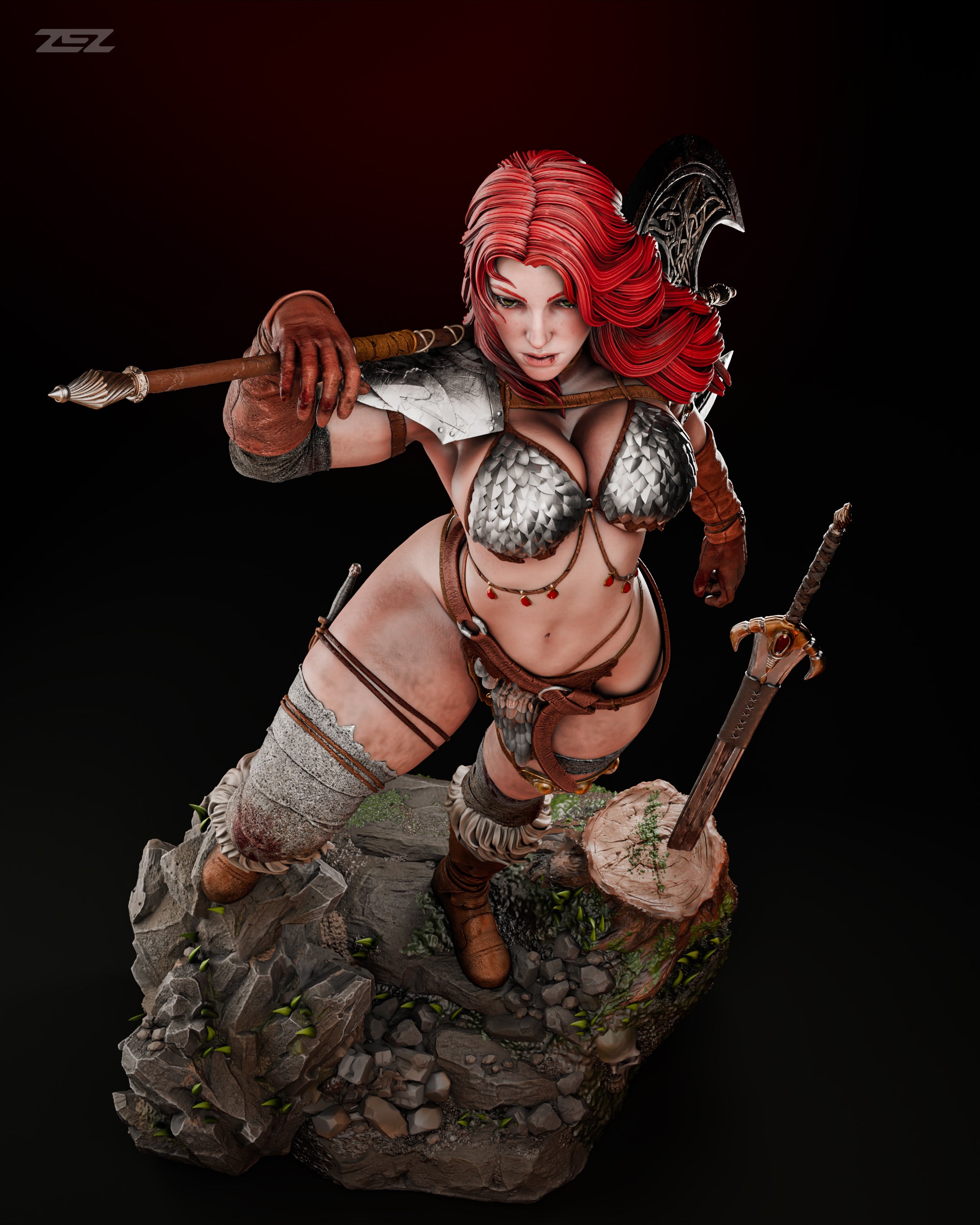 Red Sonja Statue