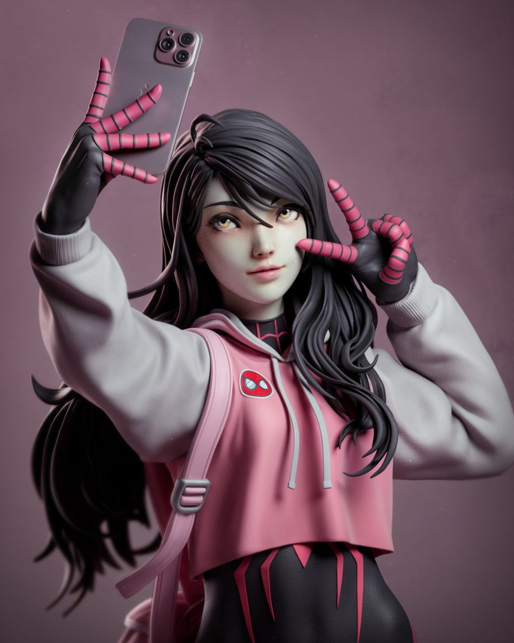 Web-Slinging Heroine Statue