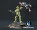 Master Chief vs Jackal Statue