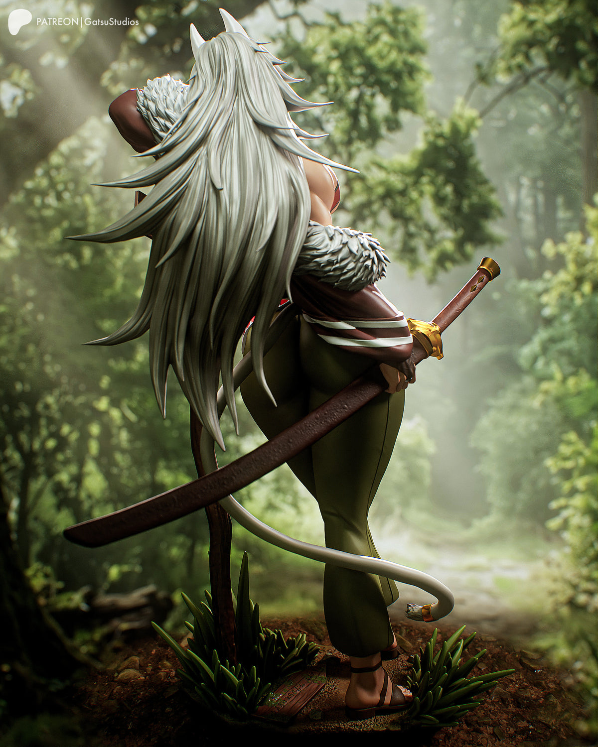 Sword King Fang Statue