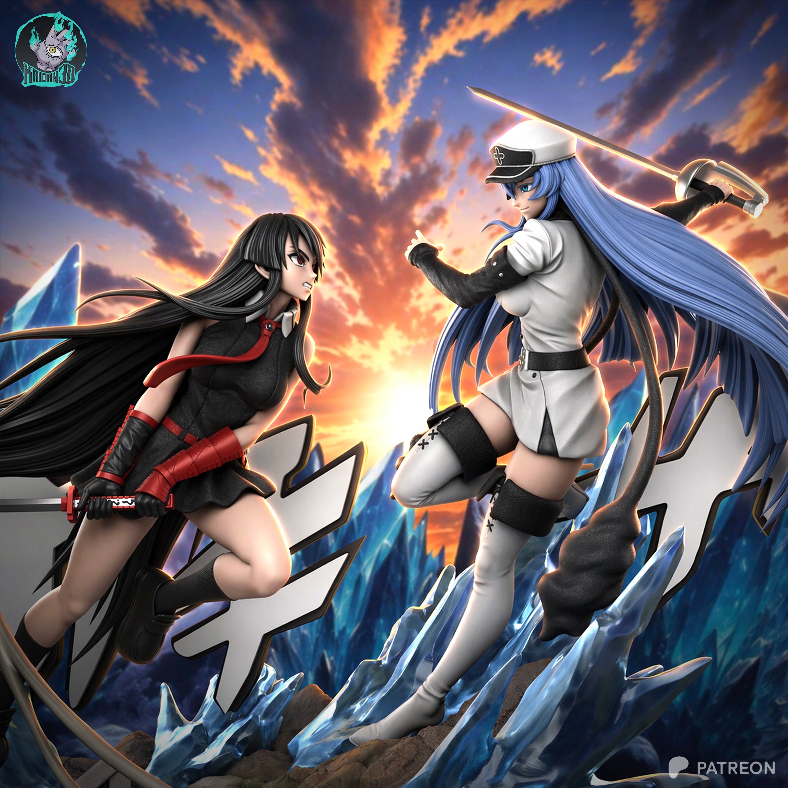Akame vs Esdeath Diorama