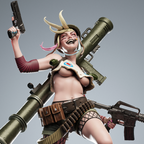 Rebel Punk Tank Statue