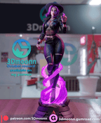 Raven Dark Sorceress Statue