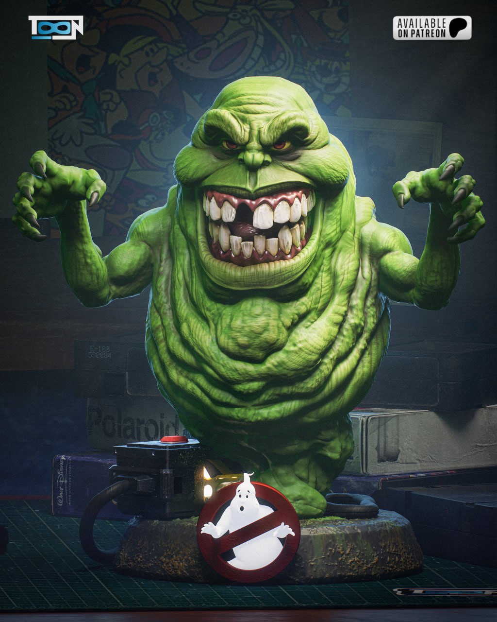 Green Ghost Statue