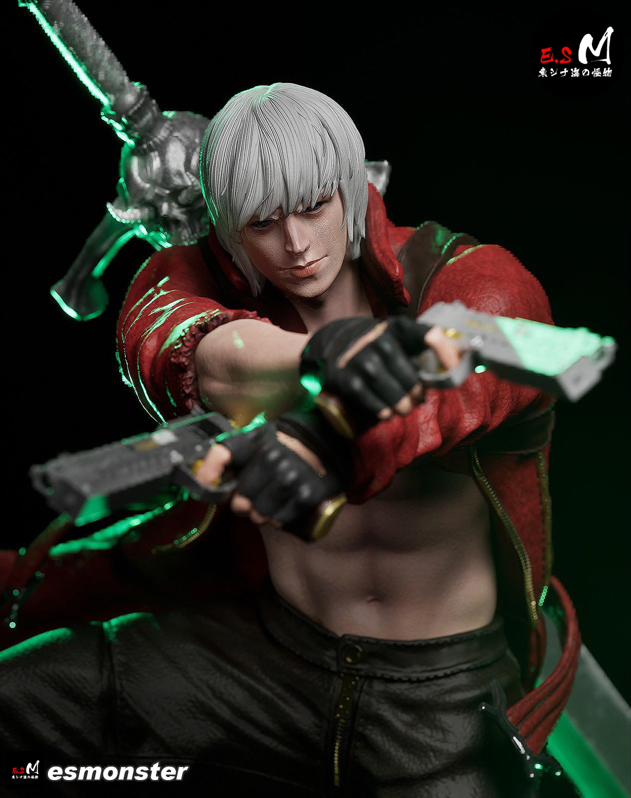 Crimson Devil Hunter Statue