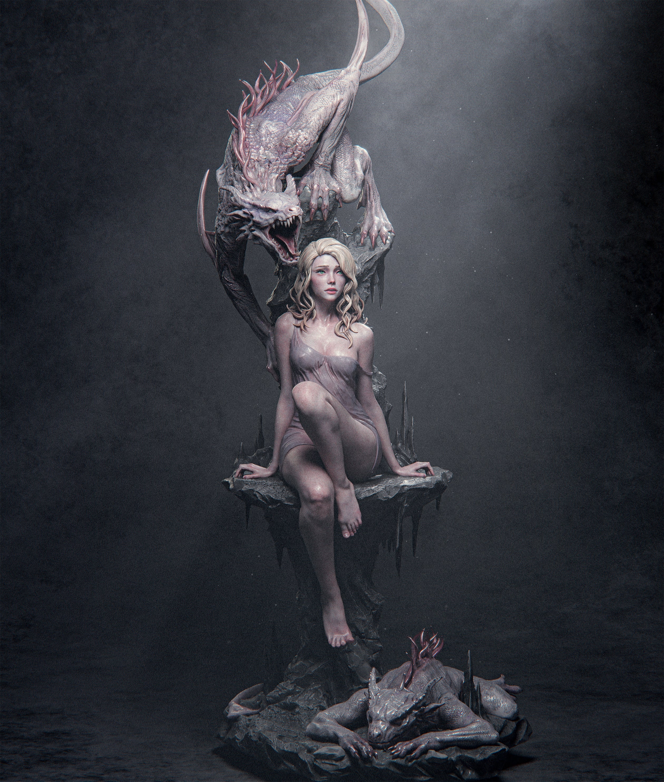 Dragon Queen Fantasy Statue