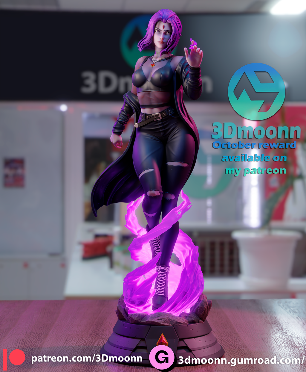 Raven Dark Sorceress Statue