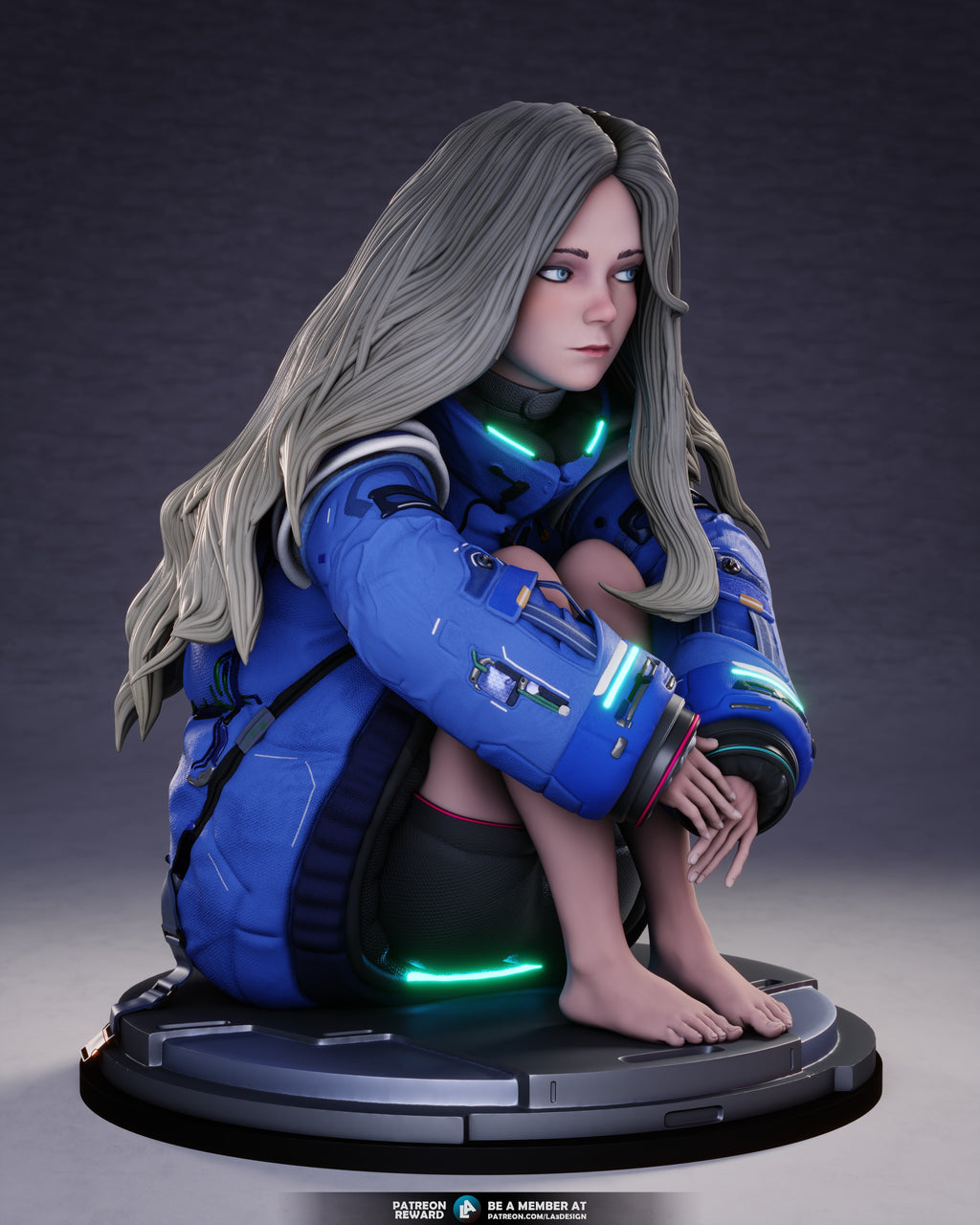 Lunar Android Statue