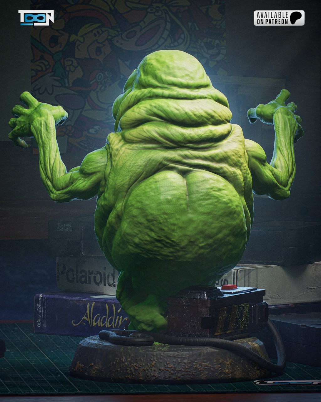 Green Ghost Statue