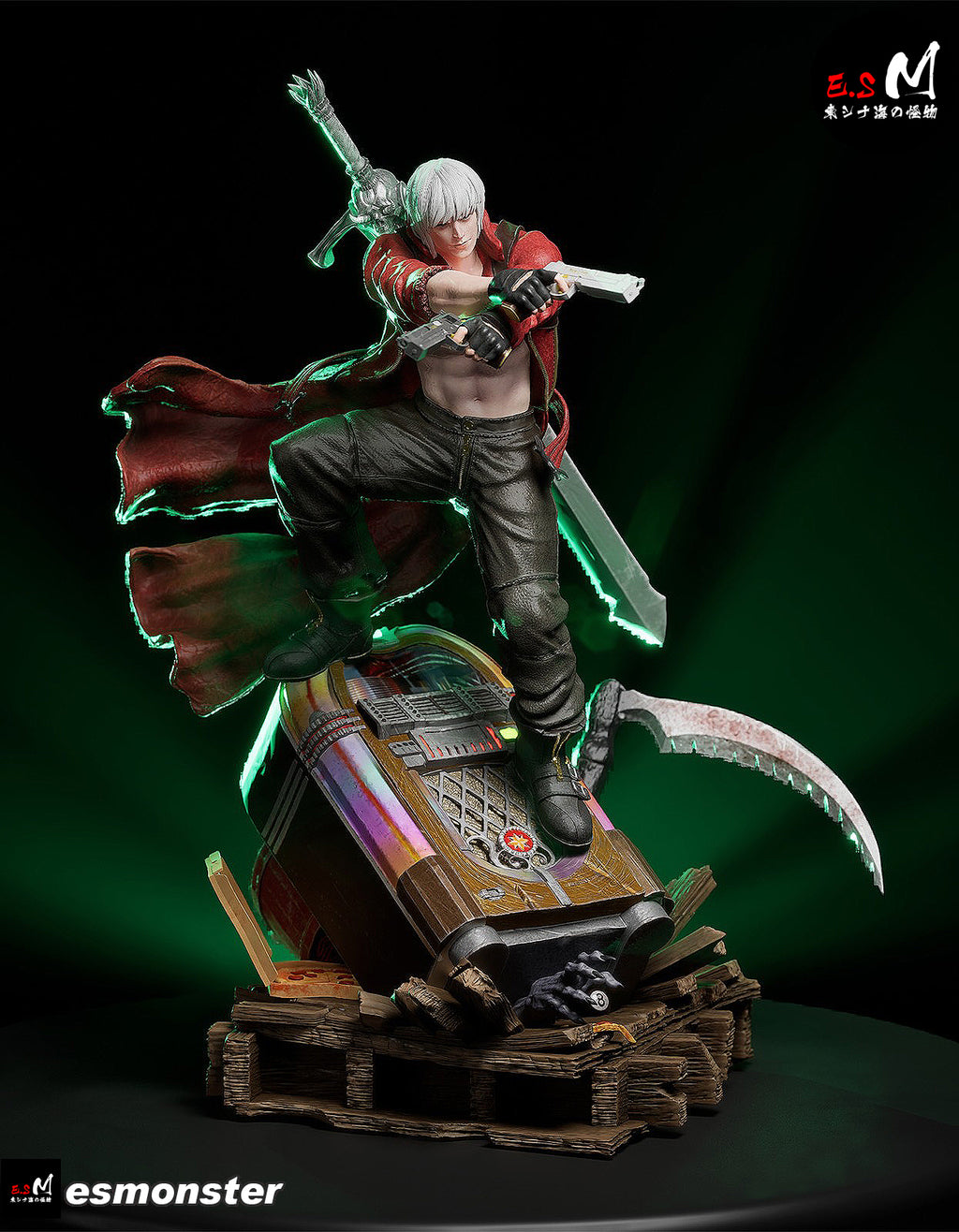 Crimson Devil Hunter Statue