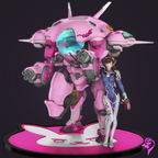D.Va and Mech Statue