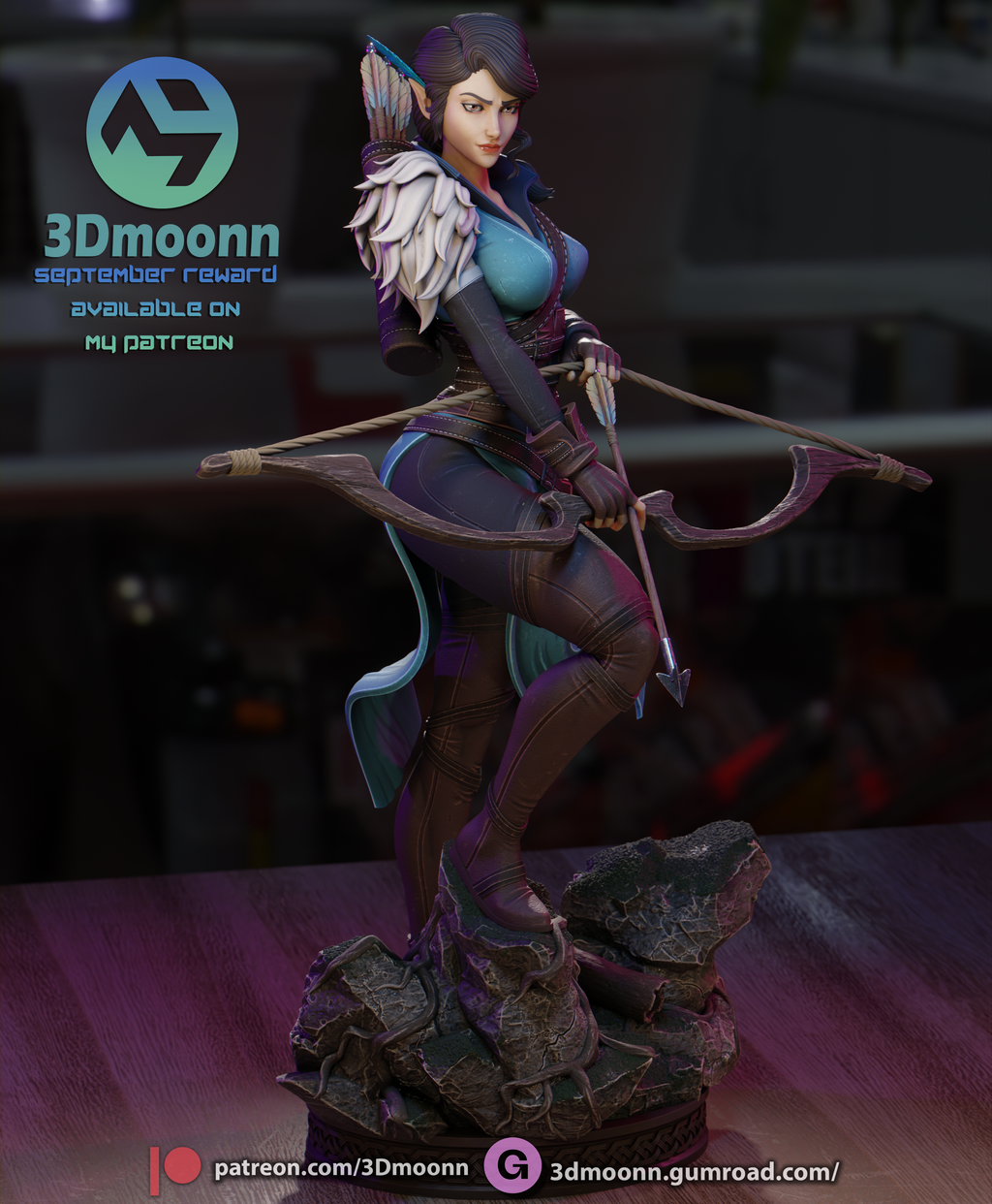 The Raven Archer Statue