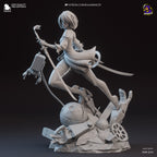 Gothic Android Warrior Statue