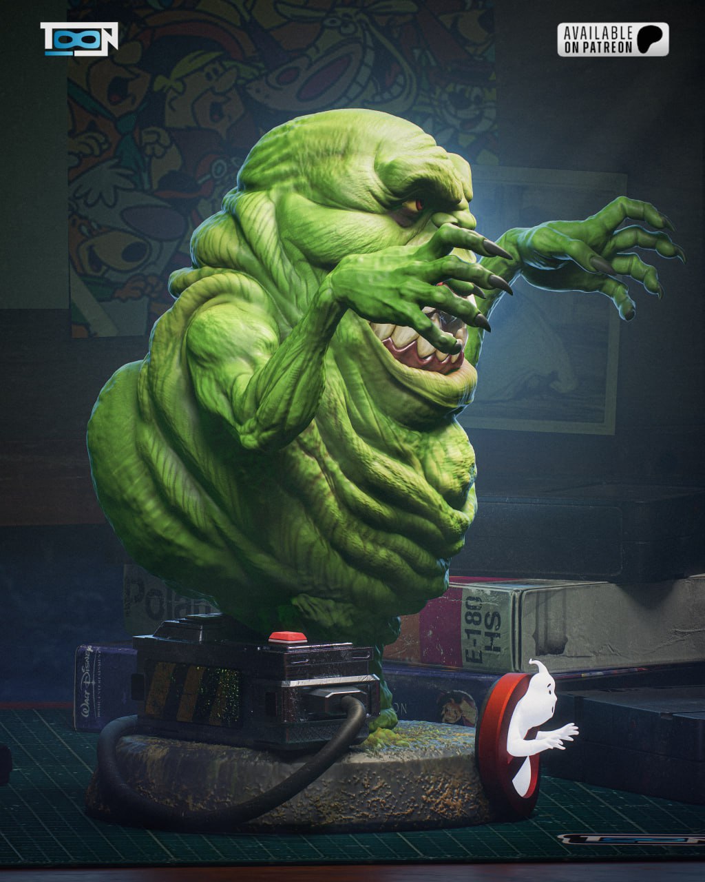 Green Ghost Statue