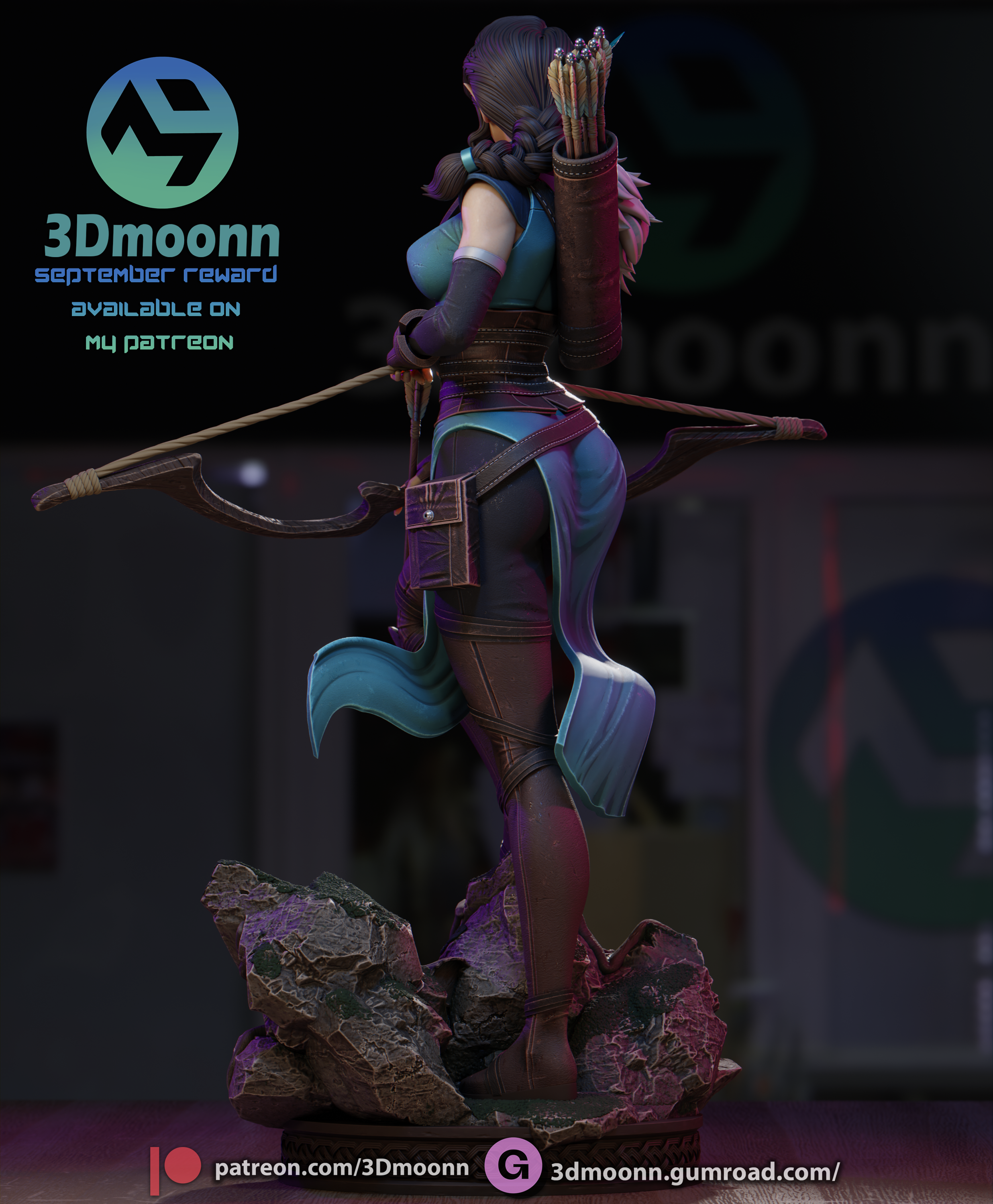 The Raven Archer Statue