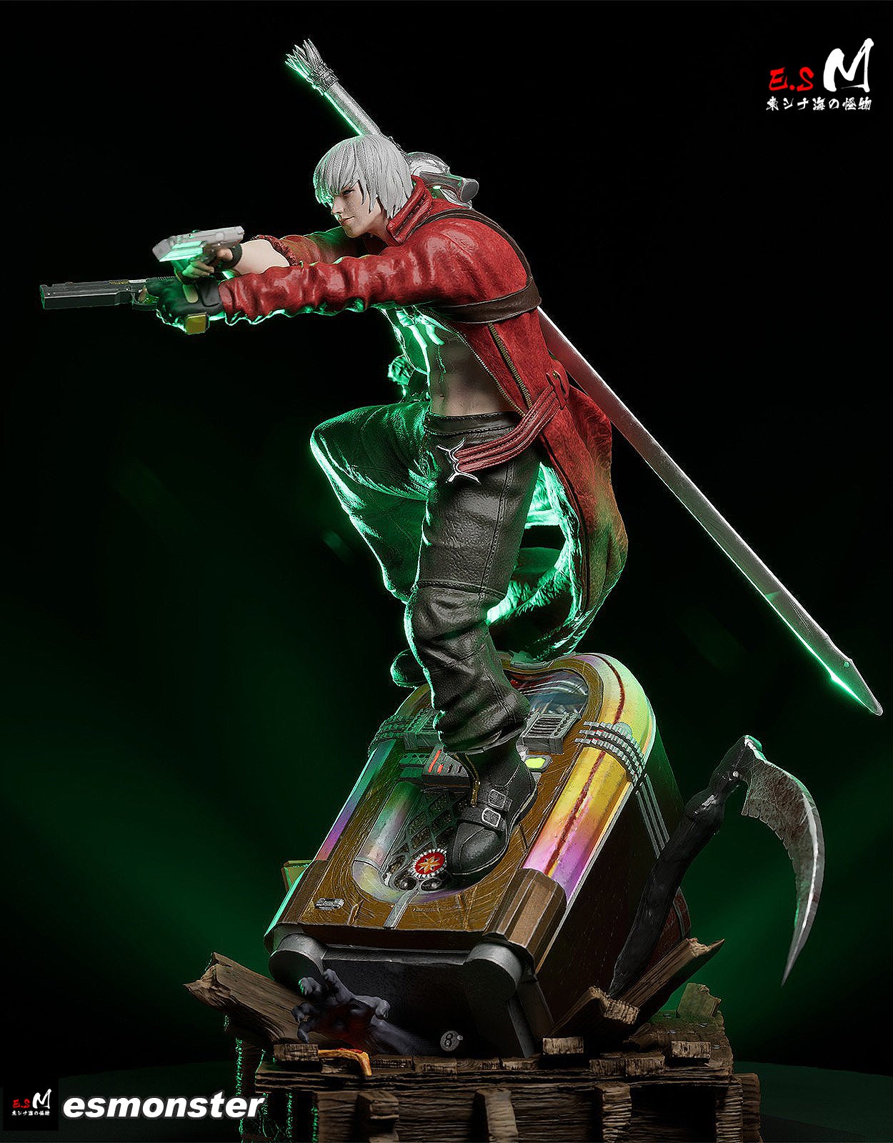 Crimson Devil Hunter Statue
