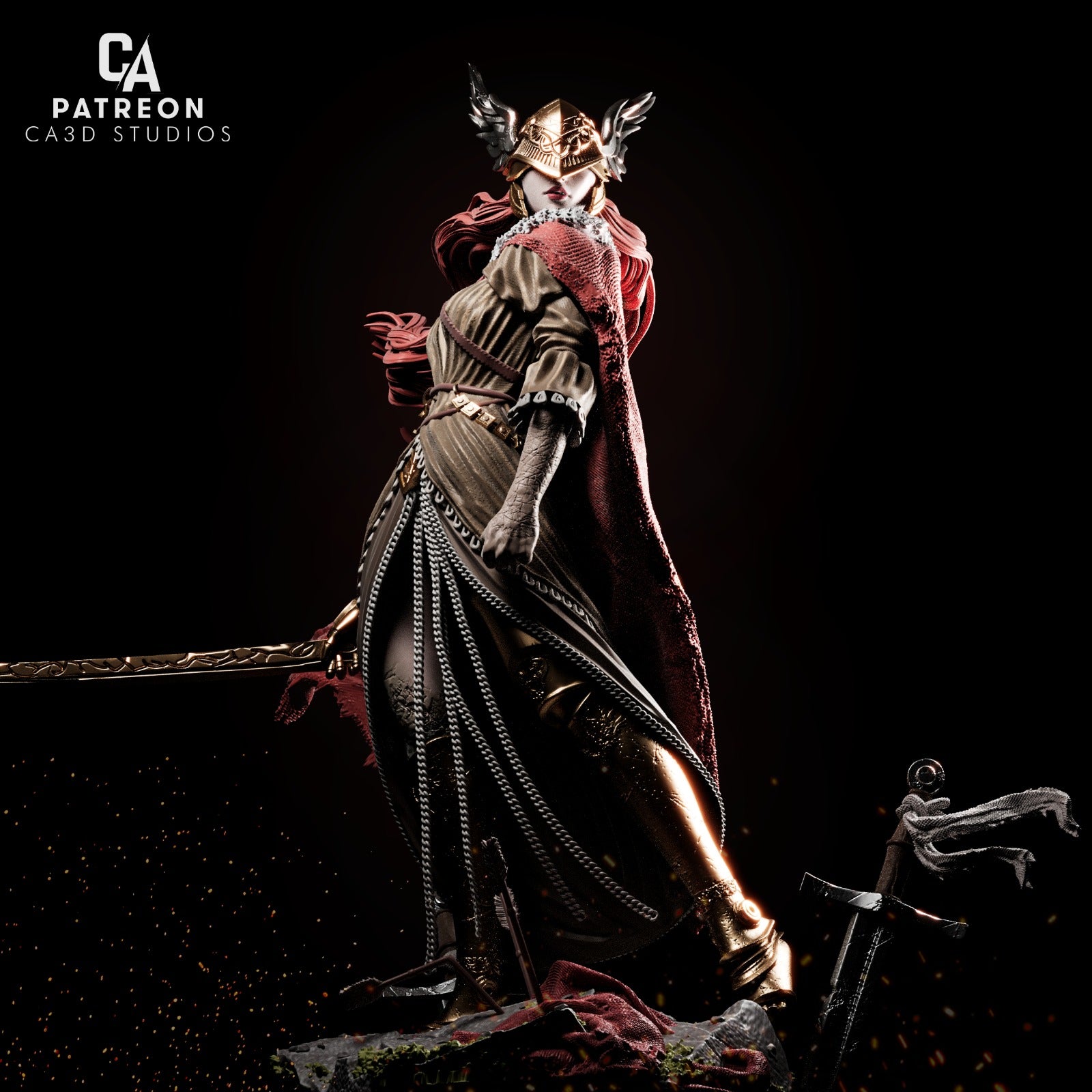 Scarlet Valkyrie Statue
