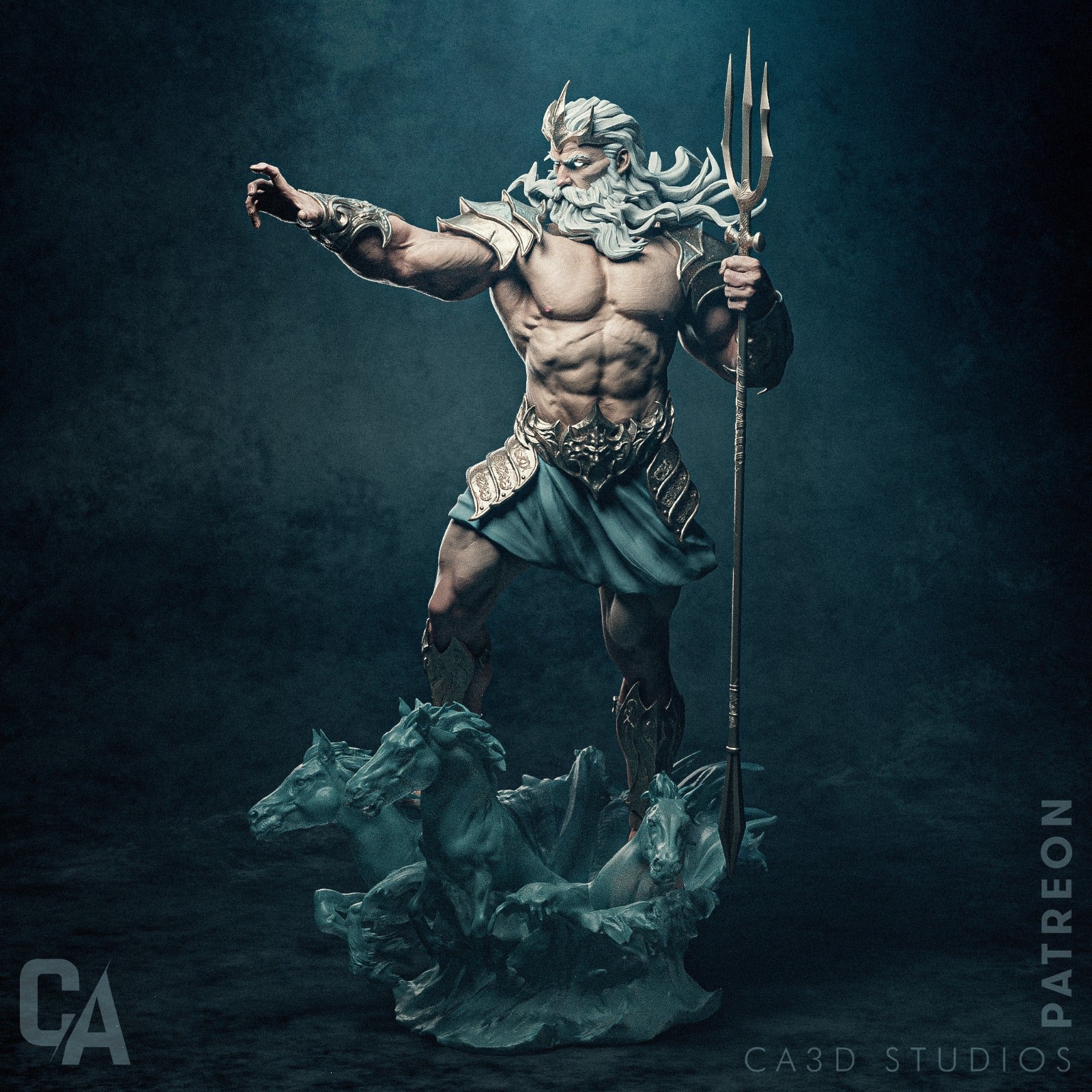 Poseidon Sea God Statue