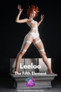 Futuristic Orange-Haired Heroine Statue