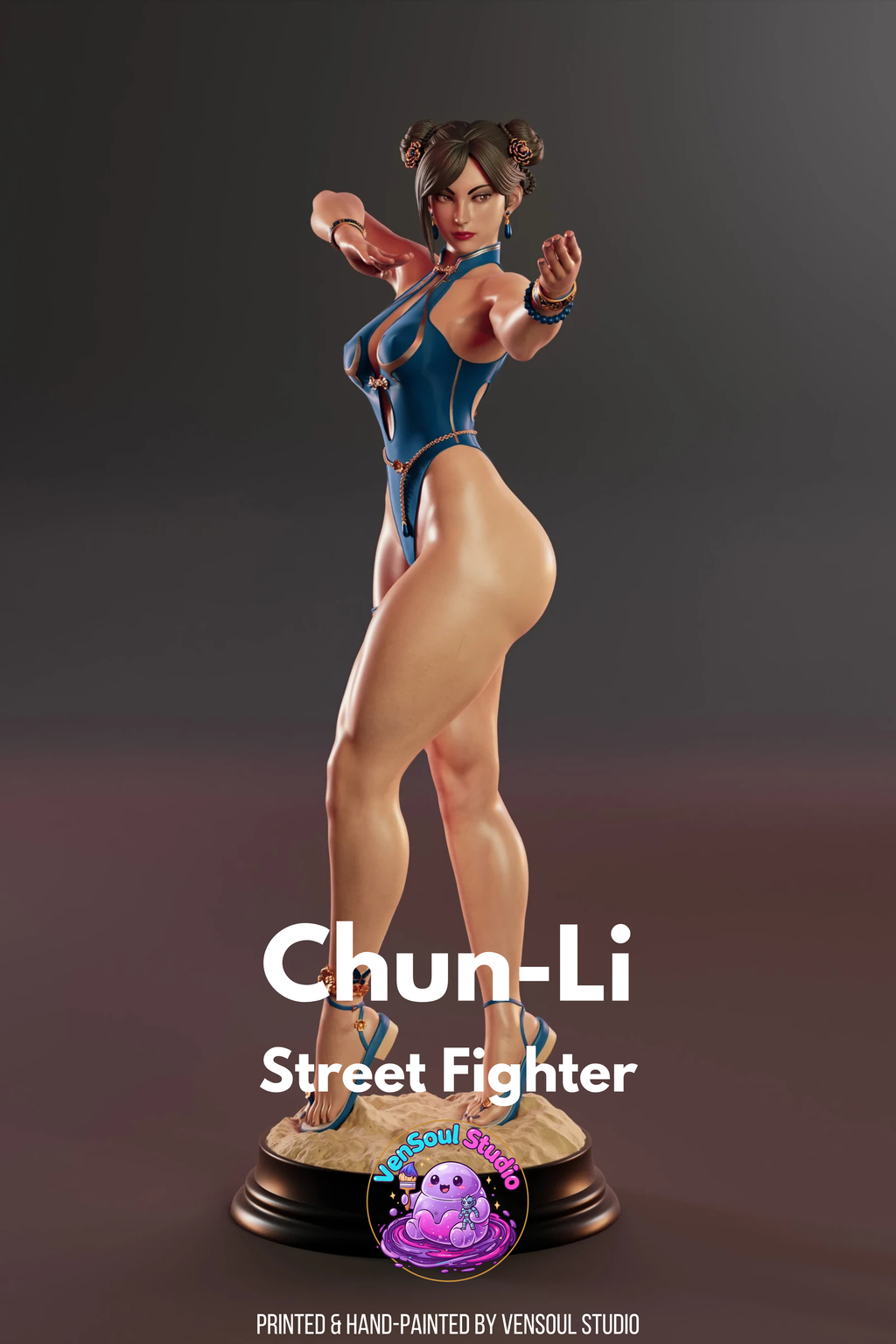 Blue Lotus Fighter Statue