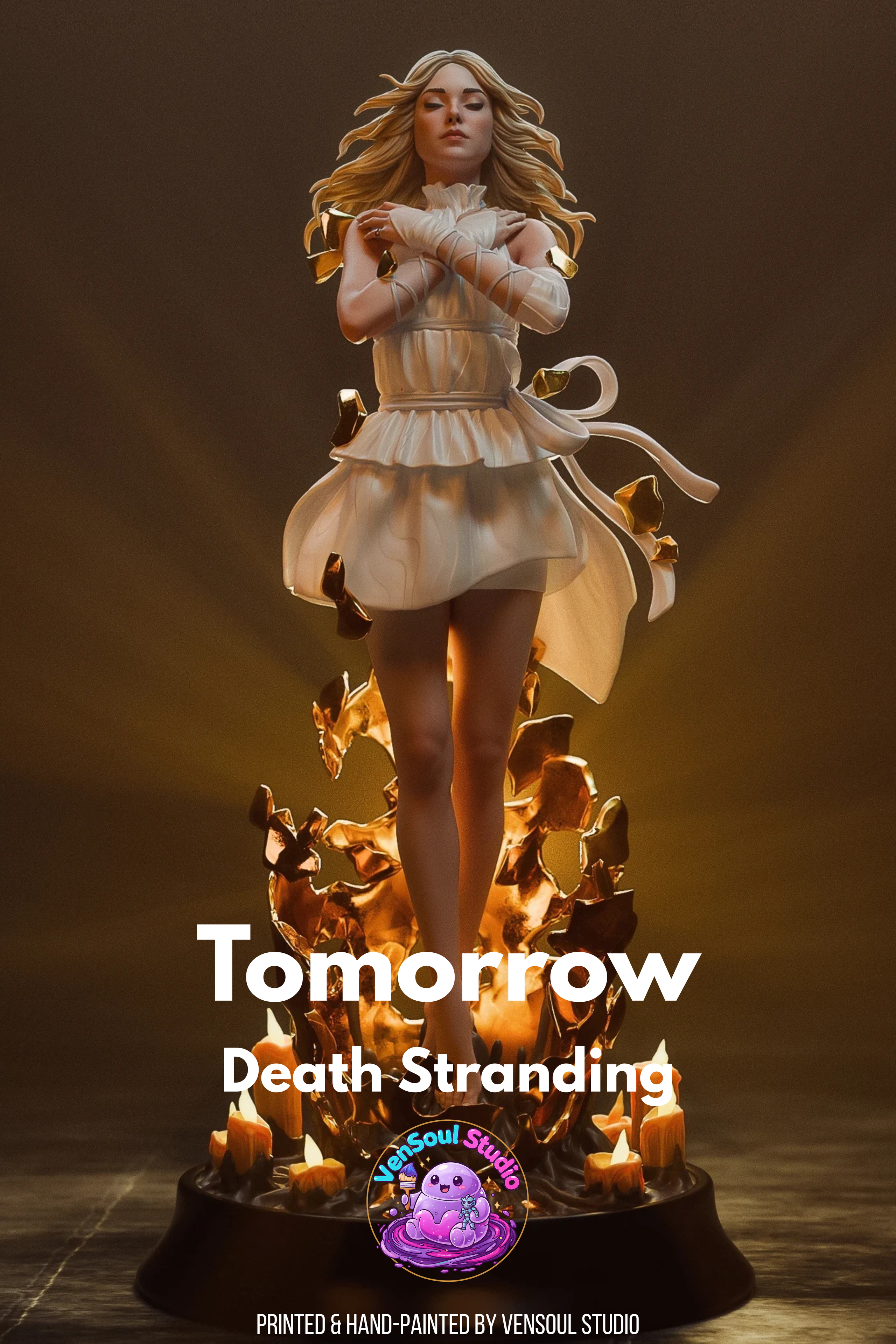 Mysterious White Traveler Statue