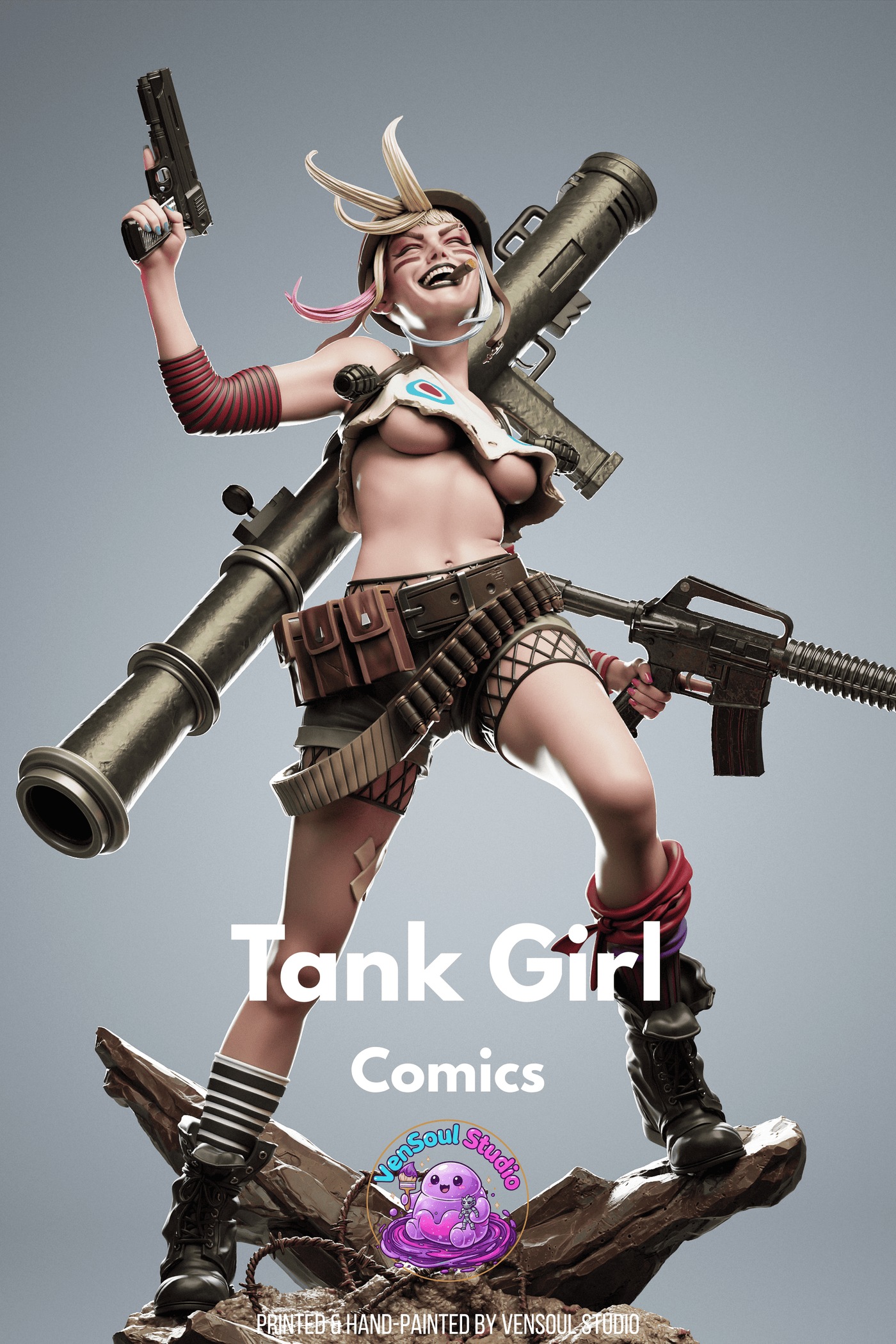 Rebel Punk Tank Statue