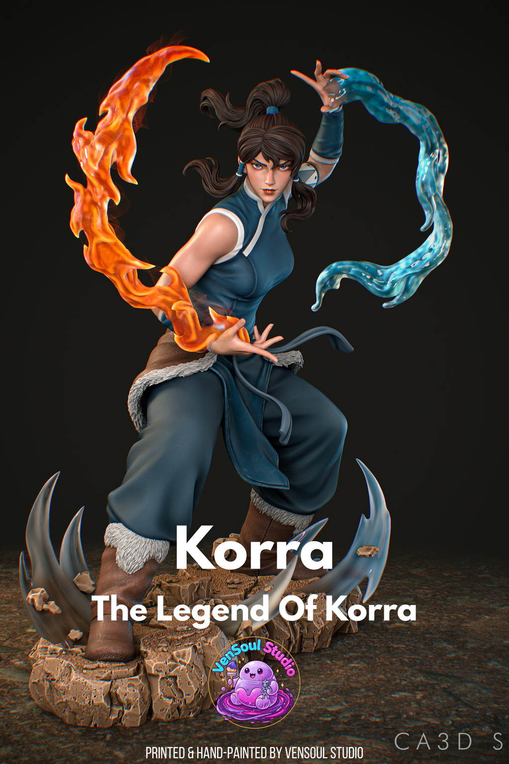 Elemental Warrior Heroine Statue