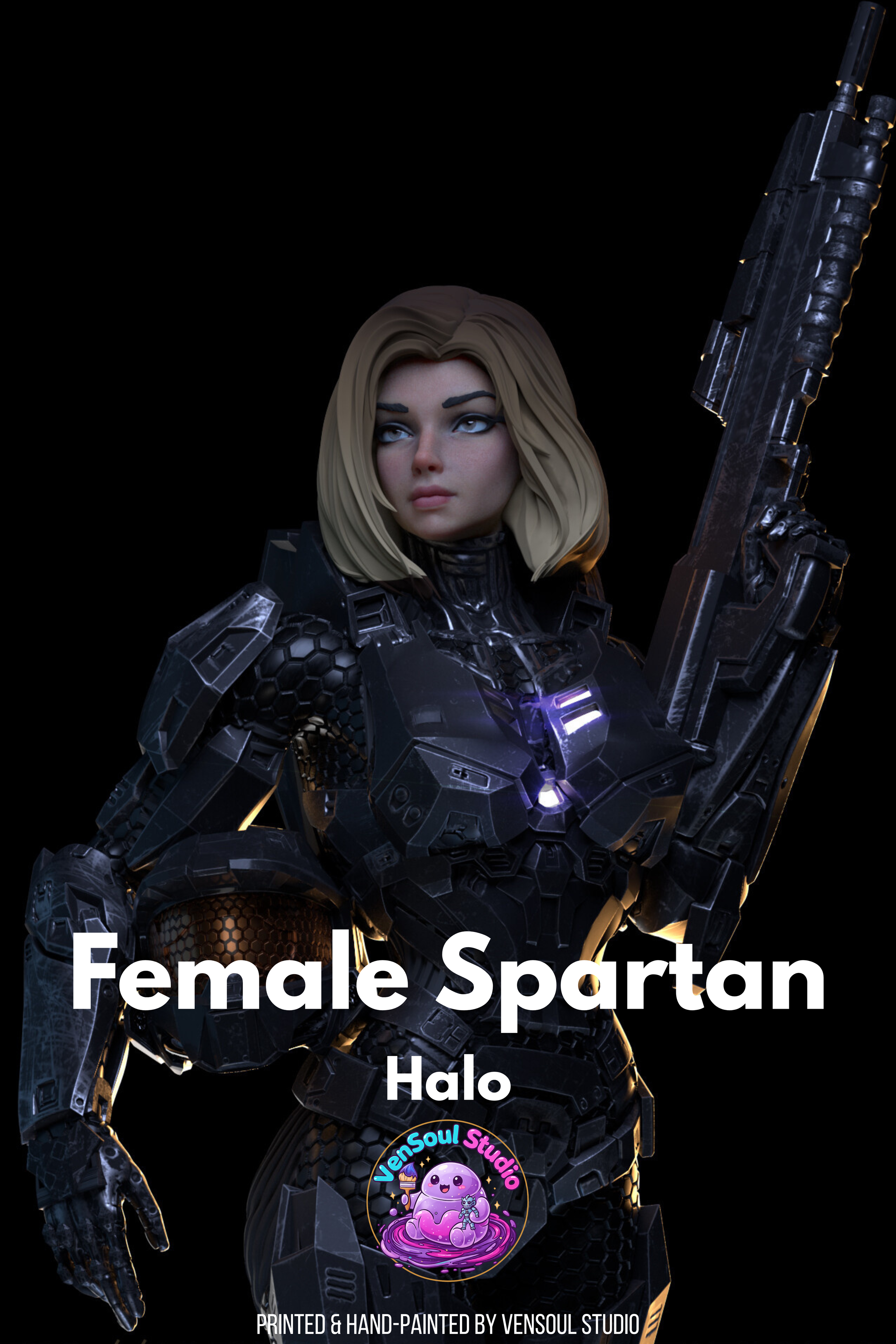 Armored Sci-Fi Valkyrie Statue