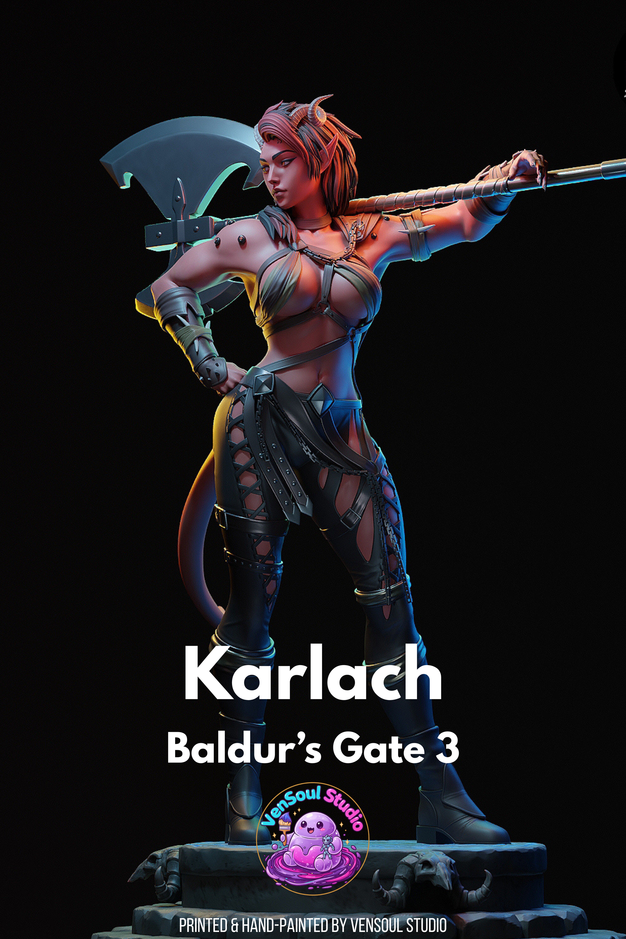 Infernal Barbarian Warrior Statue