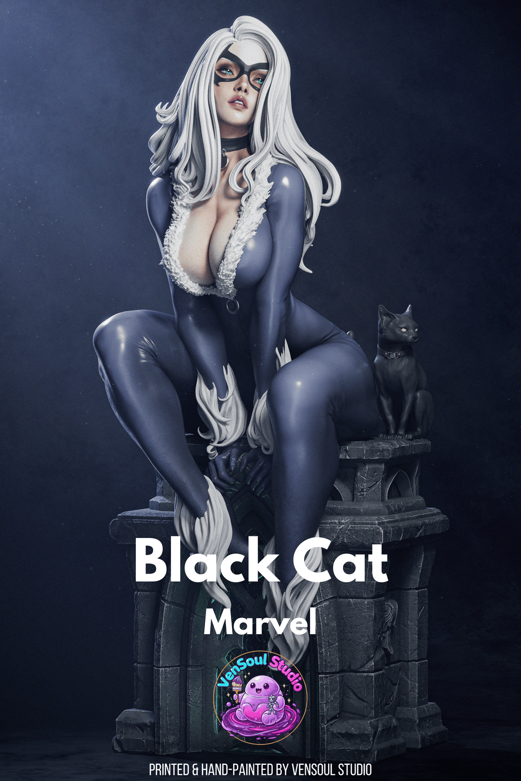 Moonlight Cat Statue