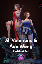 Jill Valentine & Ada Wong Statue