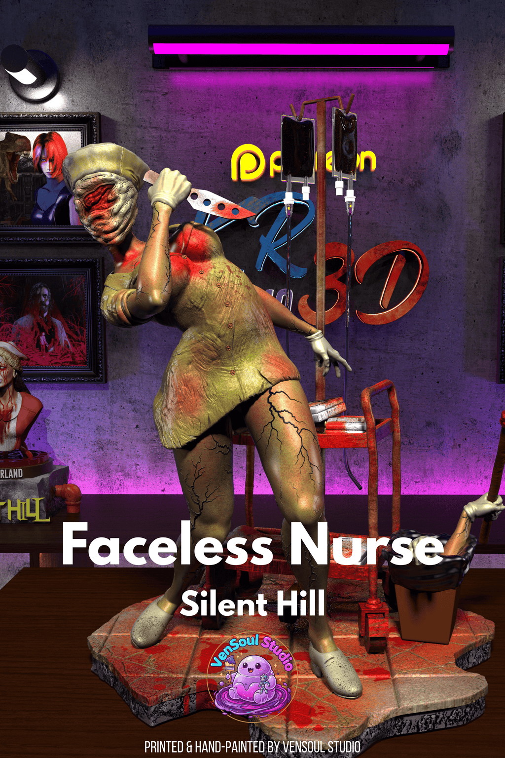 The Faceless Nurse Statue