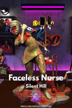 The Faceless Nurse Statue