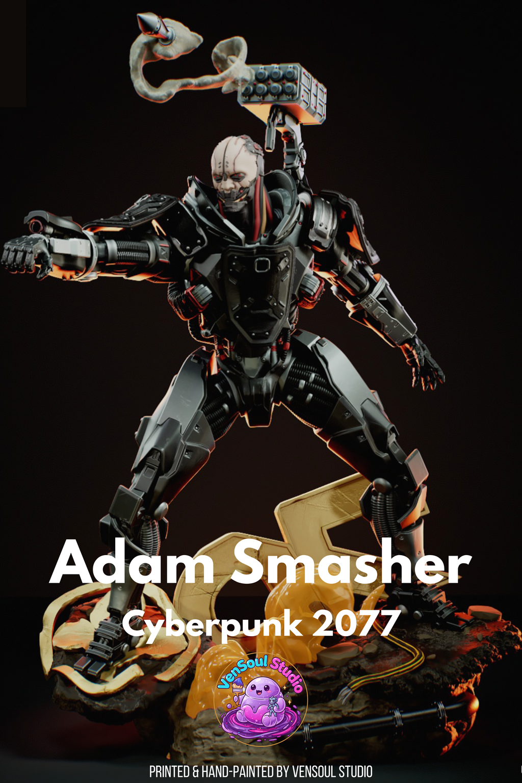 The Chrome Juggernaut Statue