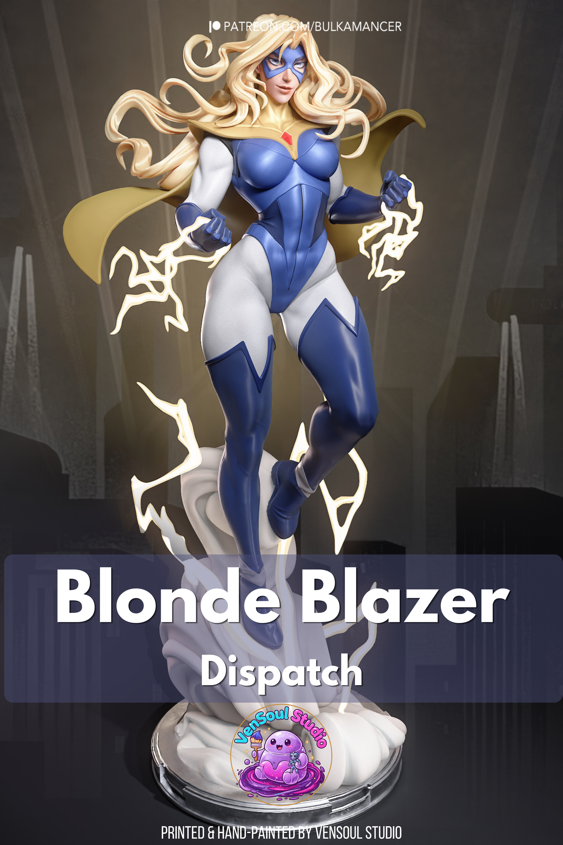 Blonde Blazer Heroine Statue