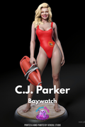 Red Lifeguard Statue