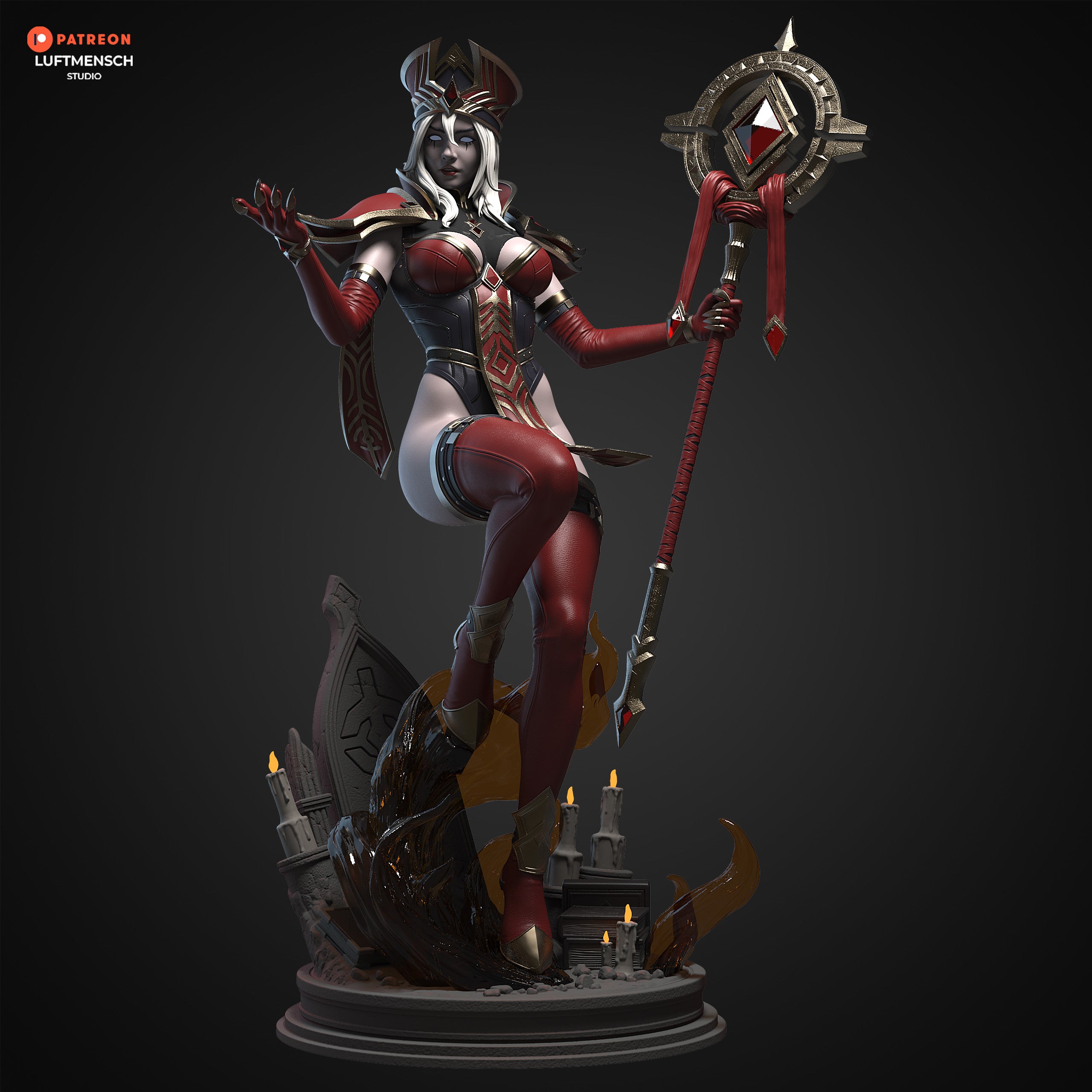 The Scarlet Inquisitor Statue